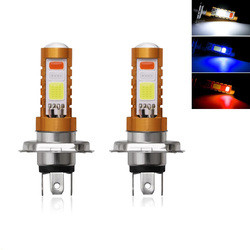 3 rosso blu bianco del faro H4 H6 80W P15D BA20D della PANNOCCHIA LED di colori