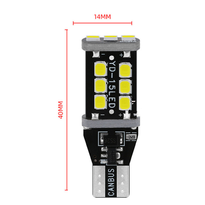 W6W WY16W 15 SMD che il faro automobilistico 2835 del LED ferma l'automobile leggera T15 ha condotto la luce