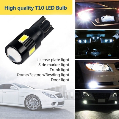 6 SMD lampadine principali Nonpolarity del lato dell'automobile di T10 5630 hanno modificato la CC 12V della lampadina del LED