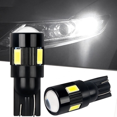6 SMD lampadine principali Nonpolarity del lato dell'automobile di T10 5630 hanno modificato la CC 12V della lampadina del LED