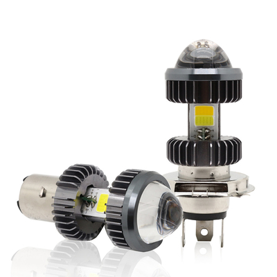Colore doppio 20W Mini Fog Driving Lights Bulbs del proiettore H4 BA20D della lampadina del faro principale motociclo
