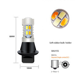 5630 20SMD hanno condotto le lampadine del segnale di giro raddoppiano il colore 7440 T20 BA15S 1156 BAU15S