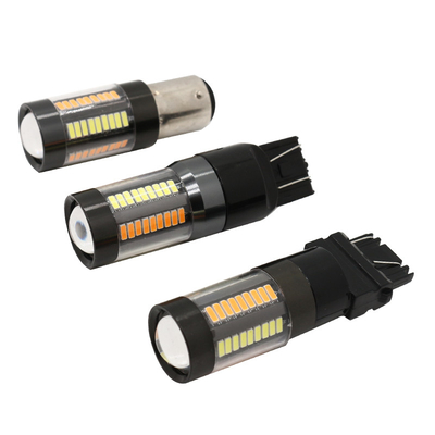 Il LED frena le luci di segnalazione 1157 di giro 3157 7443 4014 tracciato giallo bianco di colore doppio 66SMD 12V