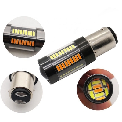 Il LED frena le luci di segnalazione 1157 di giro 3157 7443 4014 tracciato giallo bianco di colore doppio 66SMD 12V