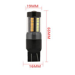Il LED frena le luci di segnalazione 1157 di giro 3157 7443 4014 tracciato giallo bianco di colore doppio 66SMD 12V