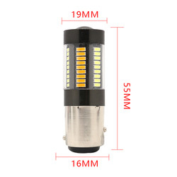 Il LED frena le luci di segnalazione 1157 di giro 3157 7443 4014 tracciato giallo bianco di colore doppio 66SMD 12V