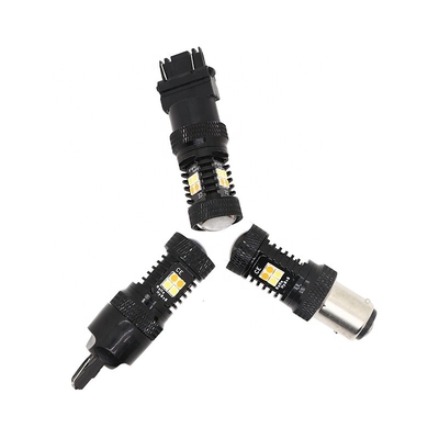Luci di segnalazione gialle bianche di giro del freno del tracciato 12V LED di colore doppio 1157 3157 7443 3030 16SMD
