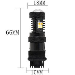 Luci di segnalazione gialle bianche di giro del freno del tracciato 12V LED di colore doppio 1157 3157 7443 3030 16SMD