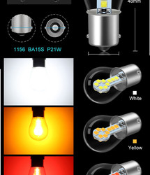 1156 luci di segnalazione di giro del freno di BA15S LED 1157 BAY15D LED singole/baionetta doppia del contatto