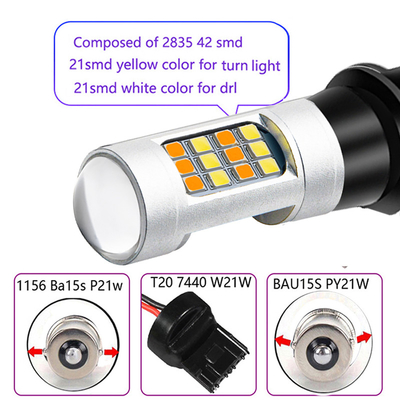 Il segnale delle lampadine T20 1157Turn di 42SMD LED ha condotto le luci per la luce dei freni dell'automobile con la funzione dello stroboscopio