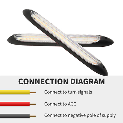 Lo scorrimento sequenziale corrente di giorno delle luci LED del veicolo impermeabile universale esplora 2835 34.5CM