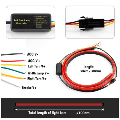 Supporto infiammante rosso flessibile della terza della luce dei freni della banda a tubo del faro LED dell'automobile alto coda della parte posteriore