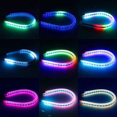 Controllo di giorno automatico DRL di RGB APP delle luci correnti del tracciato impermeabile al neon 12 volt