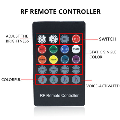 Il faro variopinto dell'automobile di atmosfera di controllo di voce ha condotto la striscia la rf decorativa il Rgb 5050