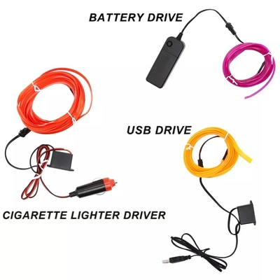 Linea leggera fredda interna di USB DIY delle luci dell'atmosfera di EL di RGB dell'automobile decorativa al neon del cavo