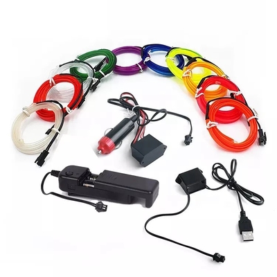 Linea leggera fredda interna di USB DIY delle luci dell'atmosfera di EL di RGB dell'automobile decorativa al neon del cavo