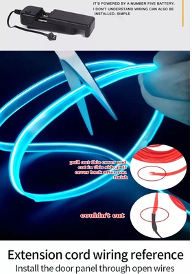 Linea leggera fredda interna di USB DIY delle luci dell'atmosfera di EL di RGB dell'automobile decorativa al neon del cavo