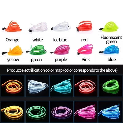 Linea leggera fredda interna di USB DIY delle luci dell'atmosfera di EL di RGB dell'automobile decorativa al neon del cavo