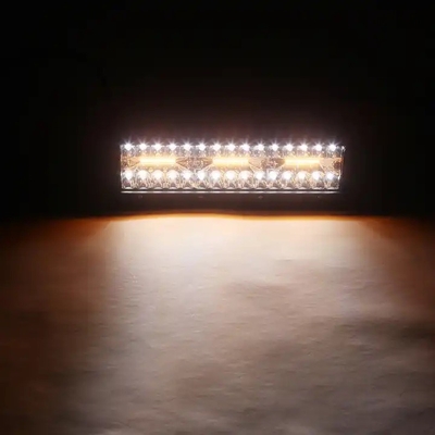 9 pollici 180W doppia fila LED Light Bar Bianco / Ambrato Per Autovetture Offroad