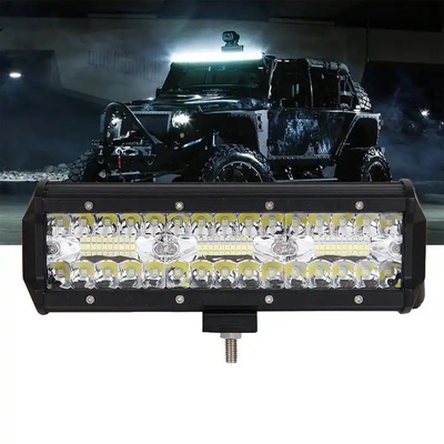 9 pollici 180W doppia fila LED Light Bar Bianco / Ambrato Per Autovetture Offroad