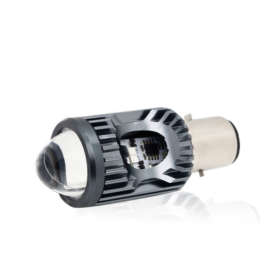 Mini Driving Light DRL Motociclo Lampada a LED Bulb H4 H6 BA20D P15D Auto Car Fisheye Proiettore Obiettivo a doppio colore