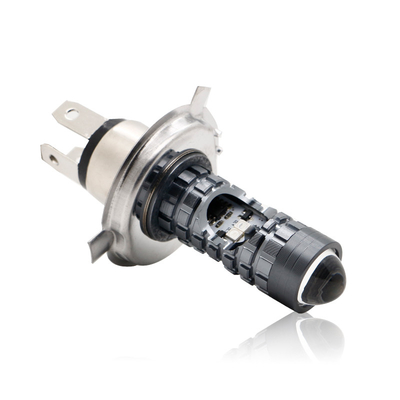 Mini Driving Light DRL Motociclo Lampada a LED Bulb H4 H6 BA20D P15D Auto Car Fisheye Proiettore Obiettivo a doppio colore