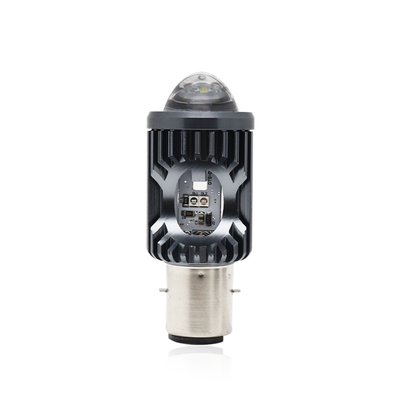Mini Driving Light DRL Motociclo Lampada a LED Bulb H4 H6 BA20D P15D Auto Car Fisheye Proiettore Obiettivo a doppio colore