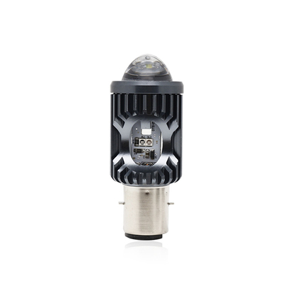 Mini Driving Light DRL Motociclo Lampada a LED Bulb H4 H6 BA20D P15D Auto Car Fisheye Proiettore Obiettivo a doppio colore