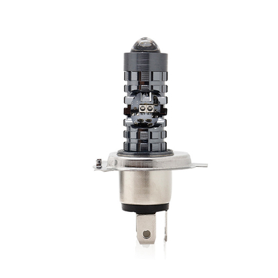 Mini Driving Light DRL Motociclo Lampada a LED Bulb H4 H6 BA20D P15D Auto Car Fisheye Proiettore Obiettivo a doppio colore