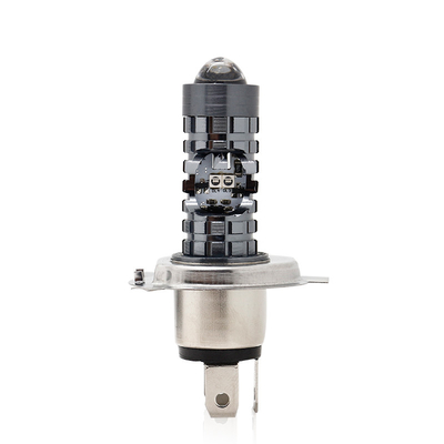 Mini Driving Light DRL Motociclo Lampada a LED Bulb H4 H6 BA20D P15D Auto Car Fisheye Proiettore Obiettivo a doppio colore