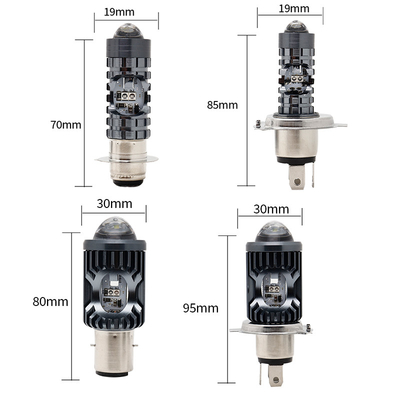 Mini Driving Light DRL Motociclo Lampada a LED Bulb H4 H6 BA20D P15D Auto Car Fisheye Proiettore Obiettivo a doppio colore