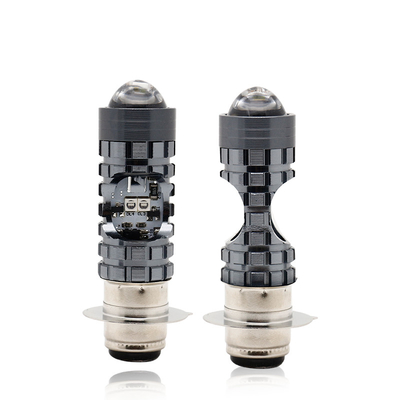 Mini Driving Light DRL Motociclo Lampada a LED Bulb H4 H6 BA20D P15D Auto Car Fisheye Proiettore Obiettivo a doppio colore