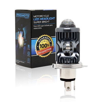 Mini Driving Light DRL Motociclo Lampada a LED Bulb H4 H6 BA20D P15D Auto Car Fisheye Proiettore Obiettivo a doppio colore