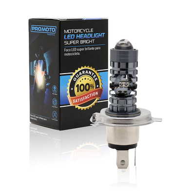 Mini Driving Light DRL Motociclo Lampada a LED Bulb H4 H6 BA20D P15D Auto Car Fisheye Proiettore Obiettivo a doppio colore