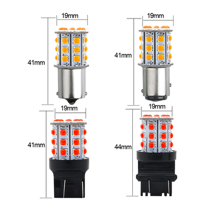 Segnali di svolta LED bianchi di lunga durata per auto 12V Corpo in lega di alluminio Bianco Giallo Rosso 3030 33SMD