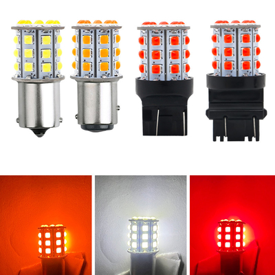Segnali di svolta LED bianchi di lunga durata per auto 12V Corpo in lega di alluminio Bianco Giallo Rosso 3030 33SMD