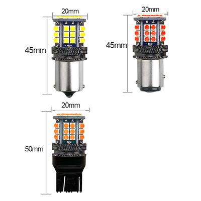 Indicatori di svolta LED in lega di alluminio 3030 39 SMD 12v 1156 BA15S 1157 BAY15D T20 T25 Segnale di svolta auto