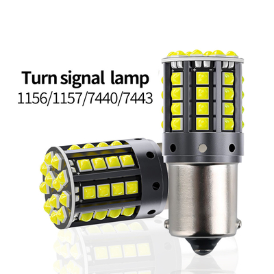 Segnali di svolta LED in lega di alluminio bianco 1156 1157 T20 3030 44SMD Luce di inversione 12V 24V