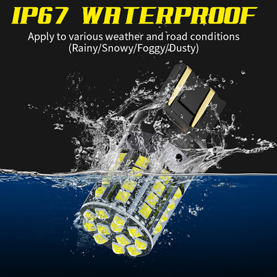 Segnali di svolta LED in lega di alluminio bianco 1156 1157 T20 3030 44SMD Luce di inversione 12V 24V