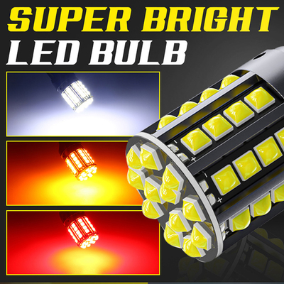 Segnali di svolta LED in lega di alluminio bianco 1156 1157 T20 3030 44SMD Luce di inversione 12V 24V