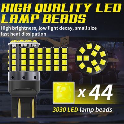 Segnali di svolta LED in lega di alluminio bianco 1156 1157 T20 3030 44SMD Luce di inversione 12V 24V