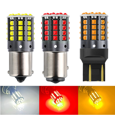 Segnali di svolta LED in lega di alluminio bianco 1156 1157 T20 3030 44SMD Luce di inversione 12V 24V