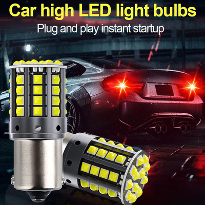 Segnali di svolta LED in lega di alluminio bianco 1156 1157 T20 3030 44SMD Luce di inversione 12V 24V