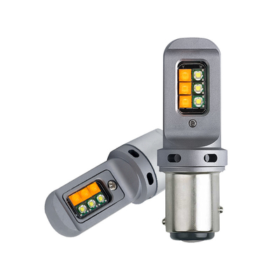 Lampade di segnale di marcia a LED da 5W di lunga durata con 1156 lampadine LED universali da 12 smd 1156 P21W BA15S PY21W 3157 7443 Canbus