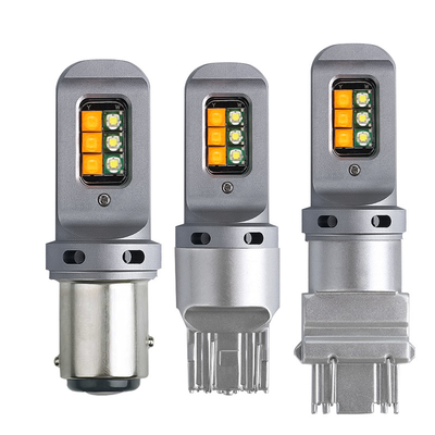 Lampade di segnale di marcia a LED da 5W di lunga durata con 1156 lampadine LED universali da 12 smd 1156 P21W BA15S PY21W 3157 7443 Canbus
