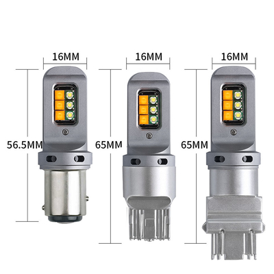Lampade di segnale di marcia a LED da 5W di lunga durata con 1156 lampadine LED universali da 12 smd 1156 P21W BA15S PY21W 3157 7443 Canbus