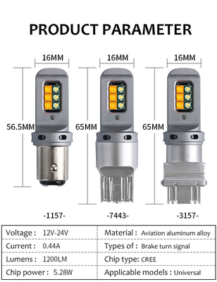 Lampade di segnale di marcia a LED da 5W di lunga durata con 1156 lampadine LED universali da 12 smd 1156 P21W BA15S PY21W 3157 7443 Canbus