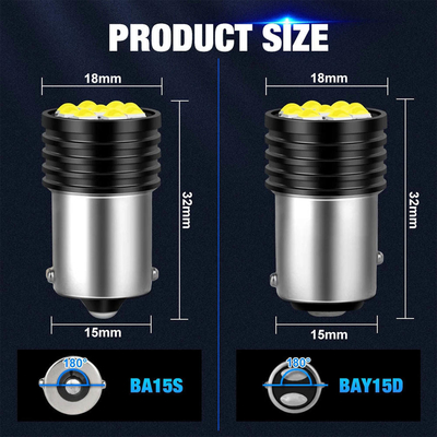 1157 BAY15D LED P21/5W 1156 BA15S P21W Lampade a LED 9 SMD 3030 R5W R10W Car Reverse Light Brake Tail Lamp