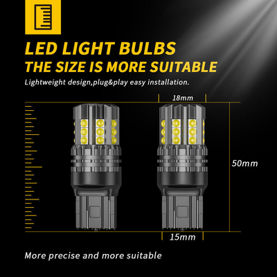 Bianco LED Car Turn Signal Lights Auto 12V 24V 2835 45SMD 1156 1157 T25 3156 3157 T20 7440 7443 Canbus Lampade auto Led