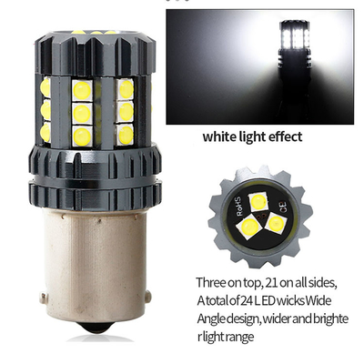 Bianco LED Car Turn Signal Lights Auto 12V 24V 2835 45SMD 1156 1157 T25 3156 3157 T20 7440 7443 Canbus Lampade auto Led